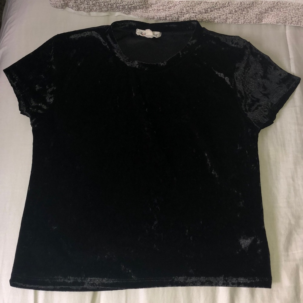 Black velvet top